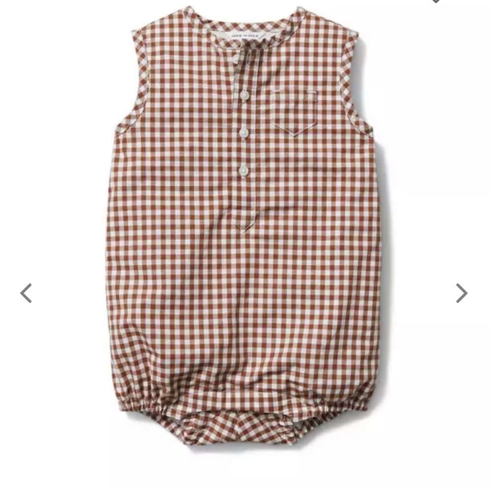 Janie and Jack Baby Gingham Romper